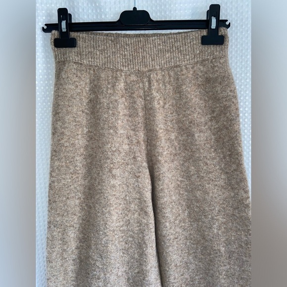 Women’s ZARA light brown knit flared TROUSERS pants size small - Picture 5 of 16